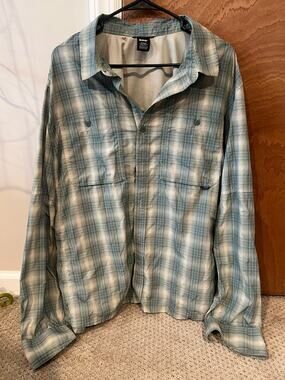 REI Plaid Button Down Shirt